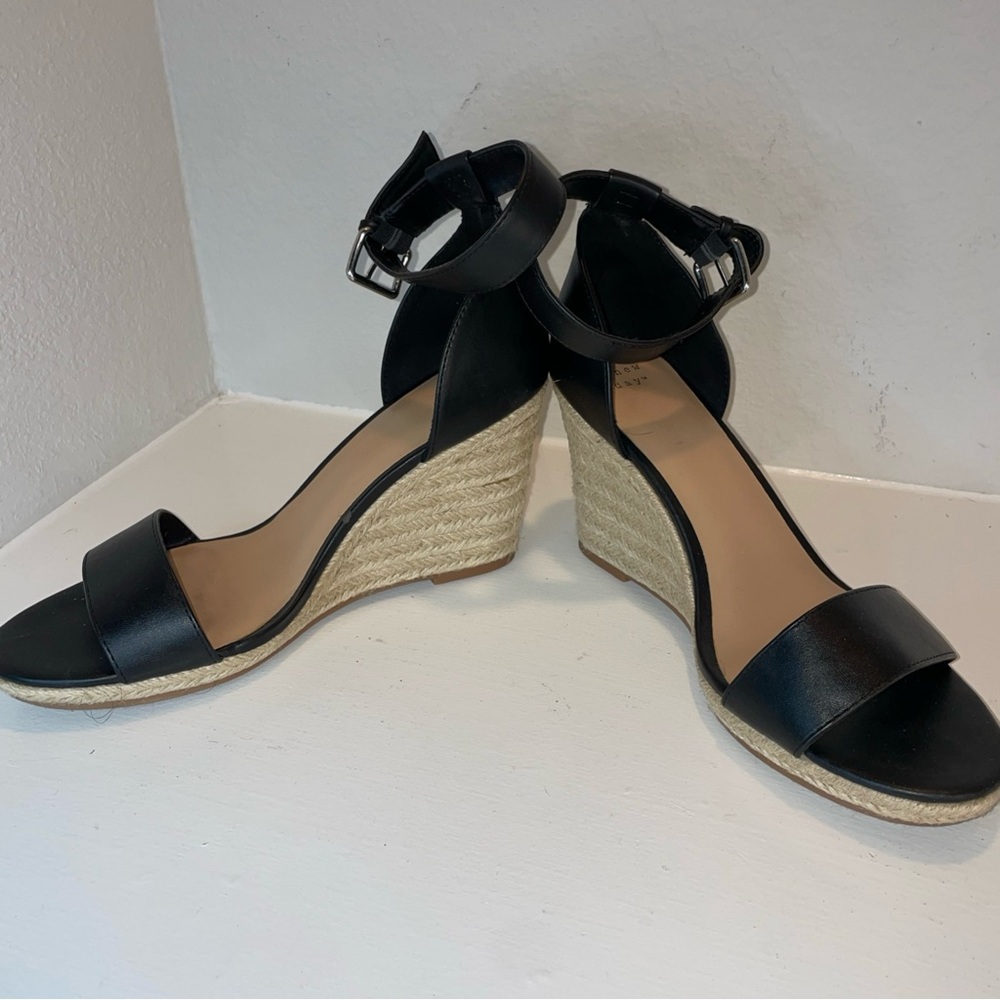 a new day Black and Tan Wedge Sandals size 11 - Picture 5 of 9